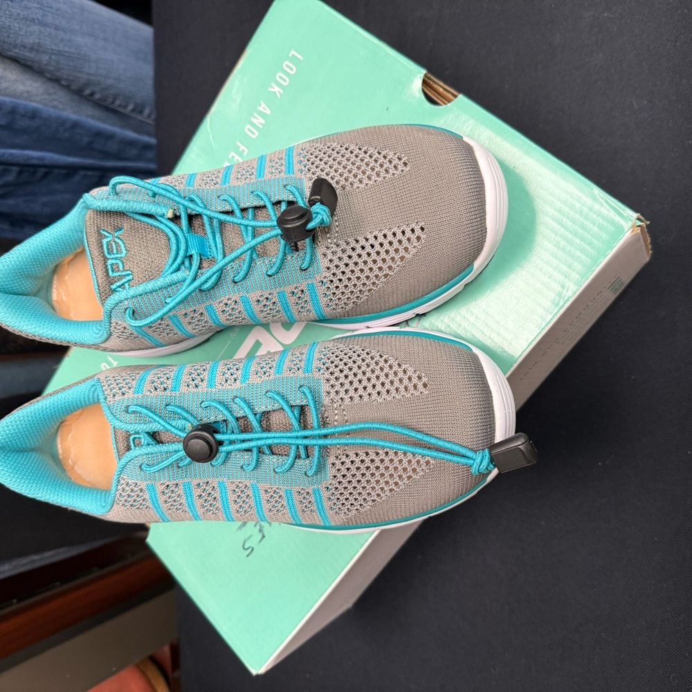 Apex Teal and Gray Sneakers